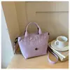 Bolso de Mano Simple Transfronterizo Bolso Pequeño para Mujer Nuevo Estilo Coreano Casual Bolso Cubo de Lona Elegante Versátil Bolso de Hombro Cruzado