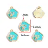 Accesorios de Joyería de Aleación de Esmalte Simples Colgantes Irregulares de Animales Marinos Charms para Pulsera Collar DIY W854