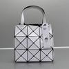 Bolsa Geométrica de Losango Estilo Japonês, Bolsa Mini Quadrada Caixinha de Diamante Quadriculado Grande Conversível, Bolsa de Mão para a Vida Toda