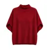 Novedades para otoño/invierno 2026: Chaleco de forro polar de seda y cachemira, sin mangas, cuello semi-alto, borde enrollado, suéter de forro polar de cachemira