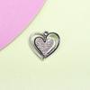 Colgante con forma de corazón Accesorios Colgante de corazón Doble capa Goteo de aceite Aleación de diamantes Joyería Pequeños accesorios DIY Pulsera Collar Ropa