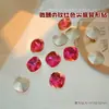 Pedras de Strass para Nail Art Cor Vermelho Rosa, Estrelas-do-mar Pontiagudas Brilhantes Cor Ameixa Vermelha, Flor de Ameixa, Strass em Formato de Bala de Gelo, Decorações Mistas para Unhas Atacado