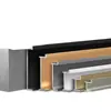Línea de pie de sellado de borde de flexión estirable con ranuras ocultas de metal, línea de zócalo incrustada oculta invisible de aleación de aluminio, línea de esquina