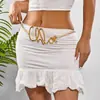 Moda Europea y Americana Exagerada Cadena de Cintura para Danza del Vientre Cadena Corporal Metálica Redonda con Lentejuelas y Borlas Exquisita Joyería para el Cuerpo