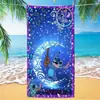 Toalla de Playa con Estampado de Stitch Lindo de Dibujos Animados y Anime, Toalla de Baño de Microfibra Secado Rápido Transfronteriza, Toalla de Playa Espesa