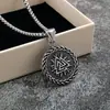 Colgante Nórdico Retro de Acero Inoxidable para Hombre y Mujer Vikingo Doble Cara Símbolo Triángulo Odín Collar