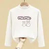Roupa térmica feminina com forro de fleece, novo estilo outono e inverno 2026, segunda pele infantil de manga comprida, camiseta interna escovada para meninas