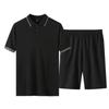 Traje deportivo de verano para hombre de manga corta y pantalones cortos, ropa deportiva casual para mediana edad y ancianos, holgada de talla grande, ropa de verano para papá