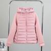 Chaqueta Ligera de Algodón con Relleno Estilo Corto para Mujer, Nueva Moda Otoño e Invierno 2026, Parka de Algodón con Capucha y Diseño de Retazos, Corte Ajustado