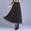 Saia Reversível Multicolorida para Mulheres, Fashion, Cintura Alta, Tendência, Saia Plissada, para Fotos, Dança, Viagem, Fluida, Saia Evasê