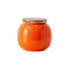 Lata de Té Pequeña de Cerámica con Tapa de Bambú Mini Lata Sellada Portátil a Prueba de Humedad Té Negro Té Verde Pu'Er Caja de Embalaje con Logotipo Impreso