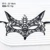 Máscara de Halloween Accesorios para Transmisión en Vivo Mascarada Gótica Cosplay Máscara de Encaje Negro Máscara para Ojos de Adulto