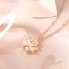 Amor trevo de quatro folhas colar feminino 925 prata esterlina rosa dourado mori clavícula corrente fritillary colar jóias atacado