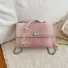 2026 Nueva Textura Horizontal Cadena Japonesa Coreana Bolso Cuadrado Pequeño Popular Moda para Viajar Patrón de Cocodrilo Bolso Cruzado de Comercio Exterior de Moda
