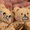Broche de Muñeco Oso de Crema Relleno Estilo Japonés Lindo Versátil Colgante para Bolsa Muñeco Colgante Llavero DIY