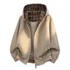 Sudadera Retro Americana para Hombre, Primavera y Otoño, Cárdigan con Capucha Patchwork, Top Único, Chaqueta Simple Versátil, Conjunto de Moda