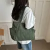 Bolso de mano de pana para mujer, gran capacidad, nuevo estilo verano 2026, bolso de hombro moderno y casual, adecuado para ir al trabajo