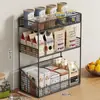 Estante de Almacenamiento para Escritorio de Snacks Sala de Estar Mesa de Comedor Encimera Estante de Almacenamiento en Capas Aparador Organizador de Mesa para Encimera Portavasos