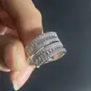 Anillo estrellado súper brillante diseño de nicho anillo de temperamento avanzado