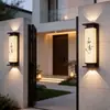 Luminárias de parede externas, à prova d'água, para paredes externas, novo estilo chinês, imitação de pedra nuvem, para entradas de vilas, pátios externos e iluminação de parede