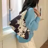 Bolsa de Mano Personalizada Transfronteriza con Estampado de Vaca, Gran Capacidad, Bolso de Moda Diaria para el Trabajo, Nuevo Bolso de Mano y Bolso de Hombro de Moda para Mujer