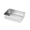 Caja de Tiramisú Contenedor de Acero Inoxidable 304 con Tapa Caja de Polvo de Hielo de Celebridad de Internet Bandeja Rectangular Caja para Hornear