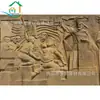 Pared cultural de campus con relieve de imitación de cobre y arenisca artificial de FRP personalizada de fábrica, decoración de paisaje en relieve