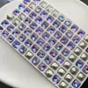 Nuevos Pedrería de Cristal Cuadrado Gordo Irregular de Punta K9 Iridiscente para Arte de Uñas Japonés Pedrería 3D Pedrería de Punta Accesorios de Joyería