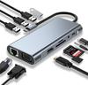 Estación de Acoplamiento Todo en Uno Type-C11 con Puerto de Red Convertidor HDMI Hub USB Dock Macboo Puerto de Red Gigabit