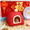 Nido de Hámster Más Vendido para Año Nuevo, Nido Estilo Yurta para Mascotas Pequeñas, Nido para Hámster y Chinchilla, Nido para Ardilla y Mascotas Pequeñas, Nido Cálido para Hámster