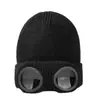 Gorro de punto para protección ocular de otoño e invierno para hombres y mujeres, gorro de lana grueso y cálido, gorro para clima frío que adelgaza la cara, gorro con gafas de aviador