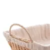 Cesta Retangular de Papel com Forro em Tecido com Alça 31cm x 19cm x 12cm - Wolff