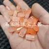 Cuentas lisas hexagonales de jade cuarcita, tubo recto multifacético naranja-rojo hielo, columna recta, cilindro recto, cuentas para joyería DIY