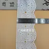 Renda Bordada em Tecido de Algodão 7cm Bordado Perfurado Lado Único Curvo DIY Acessórios para Roupas Fornecimento Direto da Fábrica Estoque Pronto