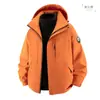 Chaqueta funcional exterior del mismo estilo de Luotuo para mujer, chaqueta de plumón tres en uno, chaqueta de montañismo a prueba de viento e impermeable para otoño e invierno para hombre