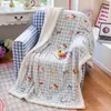 Manta gruesa de doble cara de forro polar con temática de dibujos animados, perfecta para otoño e invierno, hecha de suave forro polar de leche y lana de cordero, ideal como cubierta de sofá o una manta linda y pequeña para una siesta a mediodía.