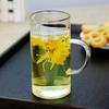 Caneca de Chá de Vidro Borossilicato Resistente ao Calor Escritório Transparente com Filtro e Alça Caneca para Chá Verde Separação Chá-Água Caneca Crescente