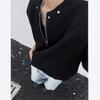 Camiseta de manga curta para homens verão novo estilo americano High Street Heavy Loose Rivet Design Half Zipper Round Neck Half Sleeve T-shirt