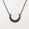 Collar de Luna Creciente Negra Colgante Minimalista de Brujería Joyería Celestial Gótica Exquisito Collar de Luna Venta al por Mayor