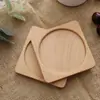 Posavasos Creativo de Madera Maciza Grabado de Logo Bandeja de Té Personalizada de Madera Soporte para Tazas Esterilla de Té Posavasos de Madera para Té Almohadilla Térmica Japonesa