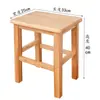 Taburete cuadrado de madera maciza taburete reforzado altura 45cm para restaurante cantina oficina comedor banco móvil económico algodón