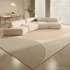 Tapete estilo creme francês sala de estar atmosfera tranquila quarto sofá mesa de centro manta luxo leve requintado tapete de chão para closet