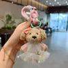Chaveiro de Pelúcia Poodle de Desenho Animado Novo Boneco Filhote Fofo Pingente de Bolsa Adorável Brinquedo Charme