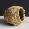 Nido de Paja para Loros Colgante para Agapornis, Cacatúas y Periquitos, Nido Especializado para Aves para Todas las Estaciones, Columpio Decorativo