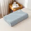 Funda de Almohada Especial para Almohada de Látex Algodón Lavado Algodón Puro Infantil 50X30 Funda de Almohada de Espuma Viscoelástica 60X40 Algodón Todo el Año