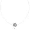 Collar de Línea de Pesca Transparente Cadena Clavicular para Mujer Colgante de Cristal Shambhala Invisible Cadena para el Cuello