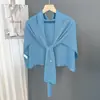 Xale de Verão Ultra Fino Grande em Forma de T com Estilo Coreano, Leve com Textura de Bambu, Cobre Braços Flácidos, Faz Você Parecer Mais Magra, Respirável e Novo