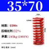 Mola helicoidal de compressão de fio plano forte retangular padrão japonês para molde de alta temperatura vermelha 65mn TM spring SWM carga 6