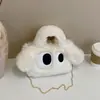 Bolsa de Pelúcia Fofa com Olhos Grandes de Cachorro Desenho Animado para Outono e Inverno Bolsa de Mão Personalizada para Menina Bolsa Transversal Estilo Ocidental