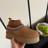 Botas de Nieve Henan Sangpo Suela Gruesa Bota Tipo Calcetín Estilo Étnico 20597